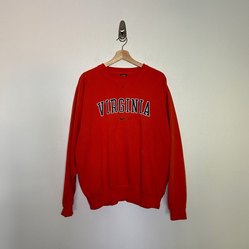 Vintage Nike Center Swoosh Virginia Crewneck Sweatshirt Sz M